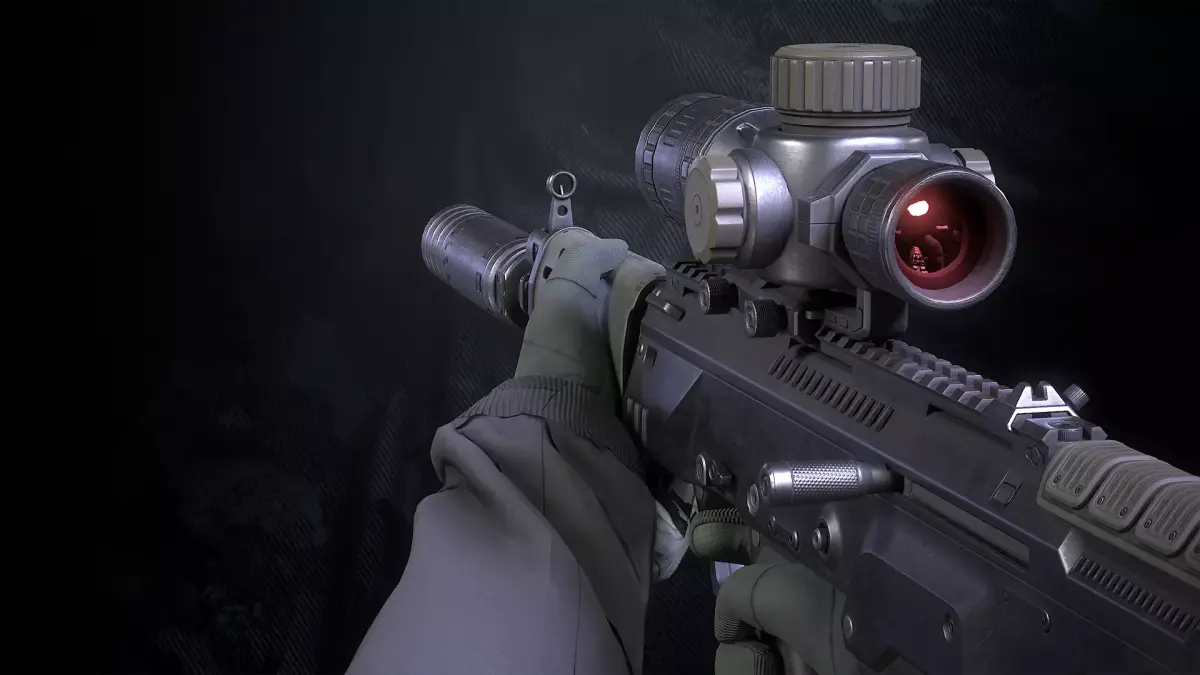 AL-X Assault Rifle Low-poly 3D model