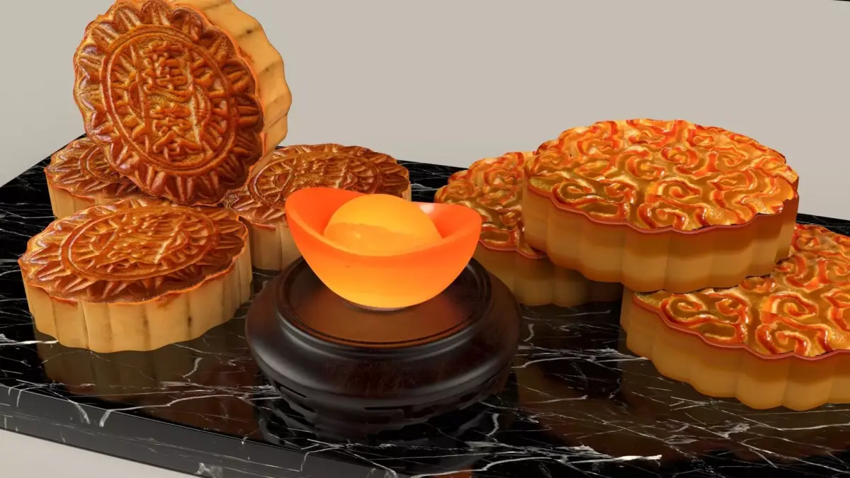 Chinese moon cake  3D model purchase