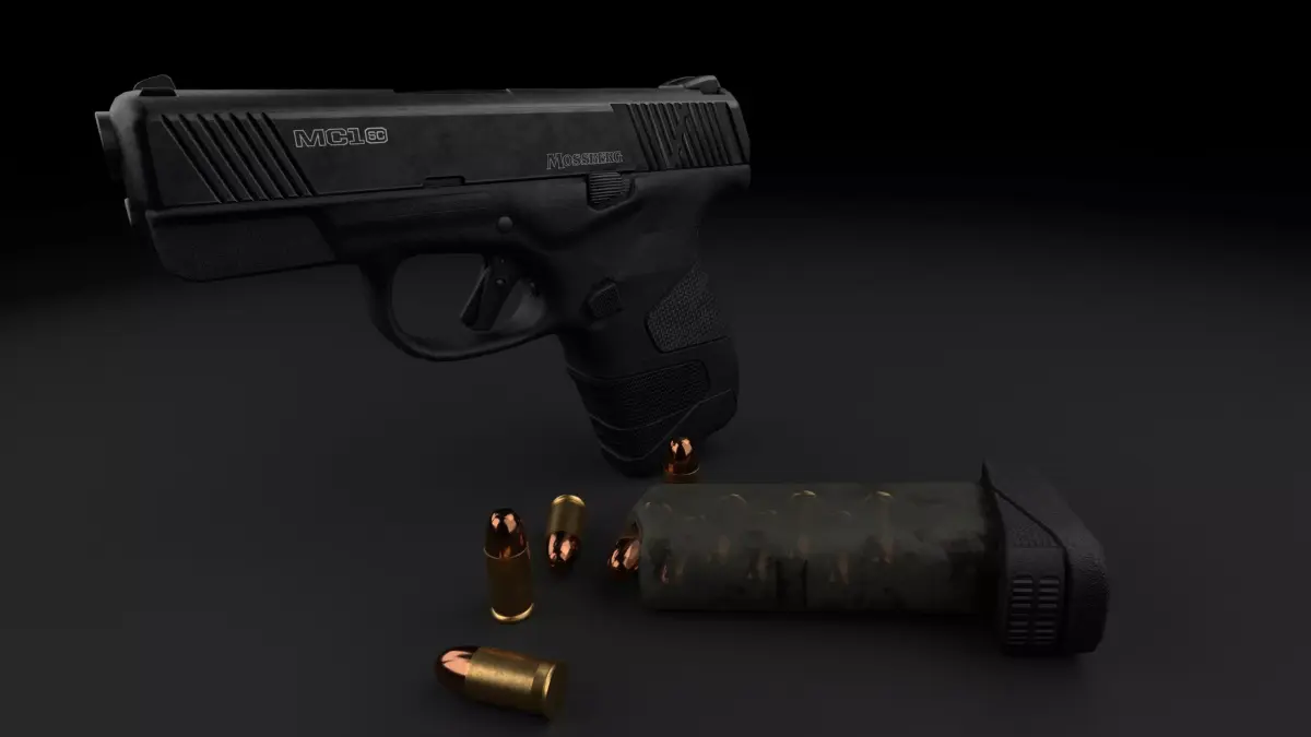 Mossberg MC1 sc - Subcompact 9mm Pistol Low-poly 3D model