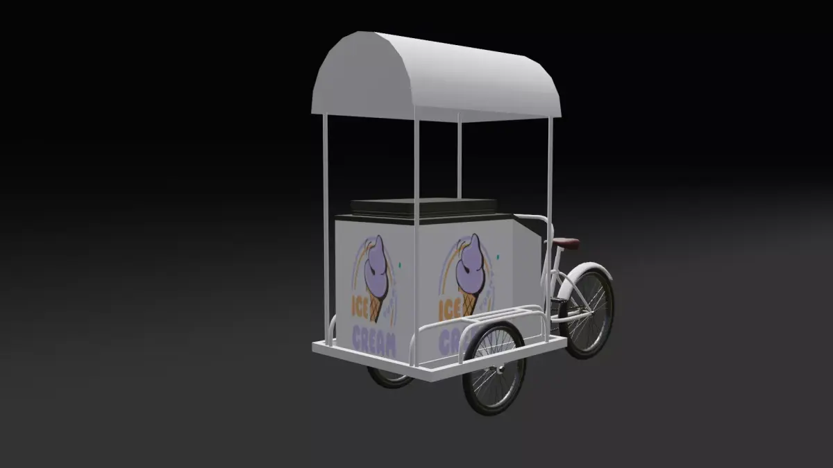 icecream  cart 3D model