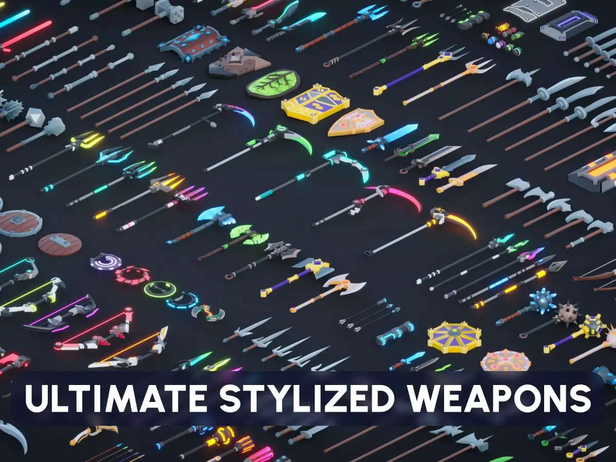 Ultimate Stylized Weapons Low-poly 3D model
