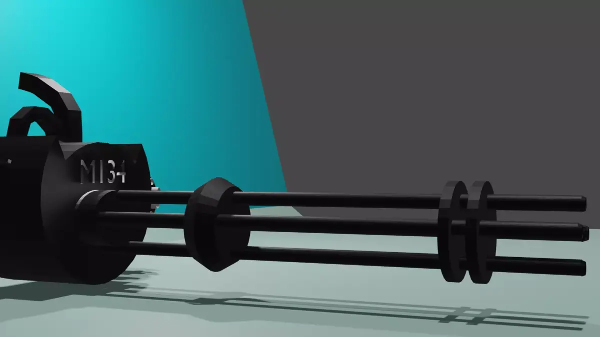 M134 Machine gun  3D model