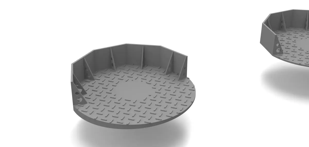 platforms for 25 mm guns  3D print model