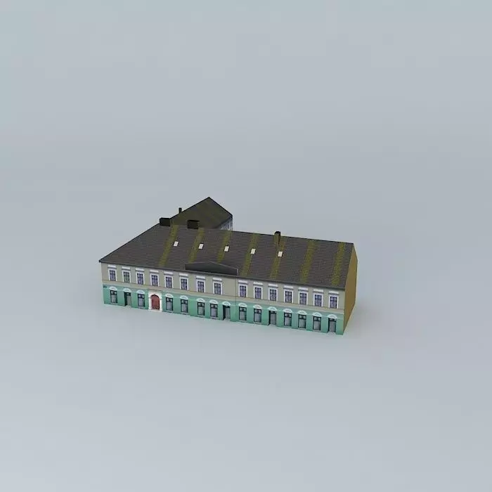 Old Corner Commercial House Low-poly 3D model