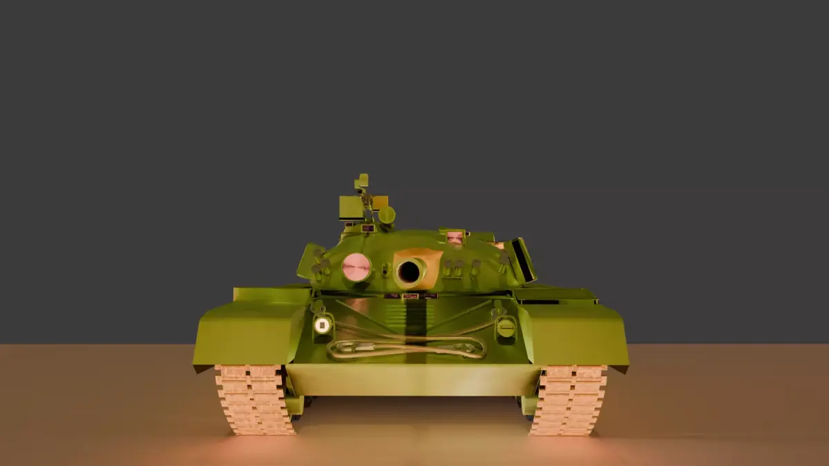 T 80 B low poly model  Low-poly 3D model