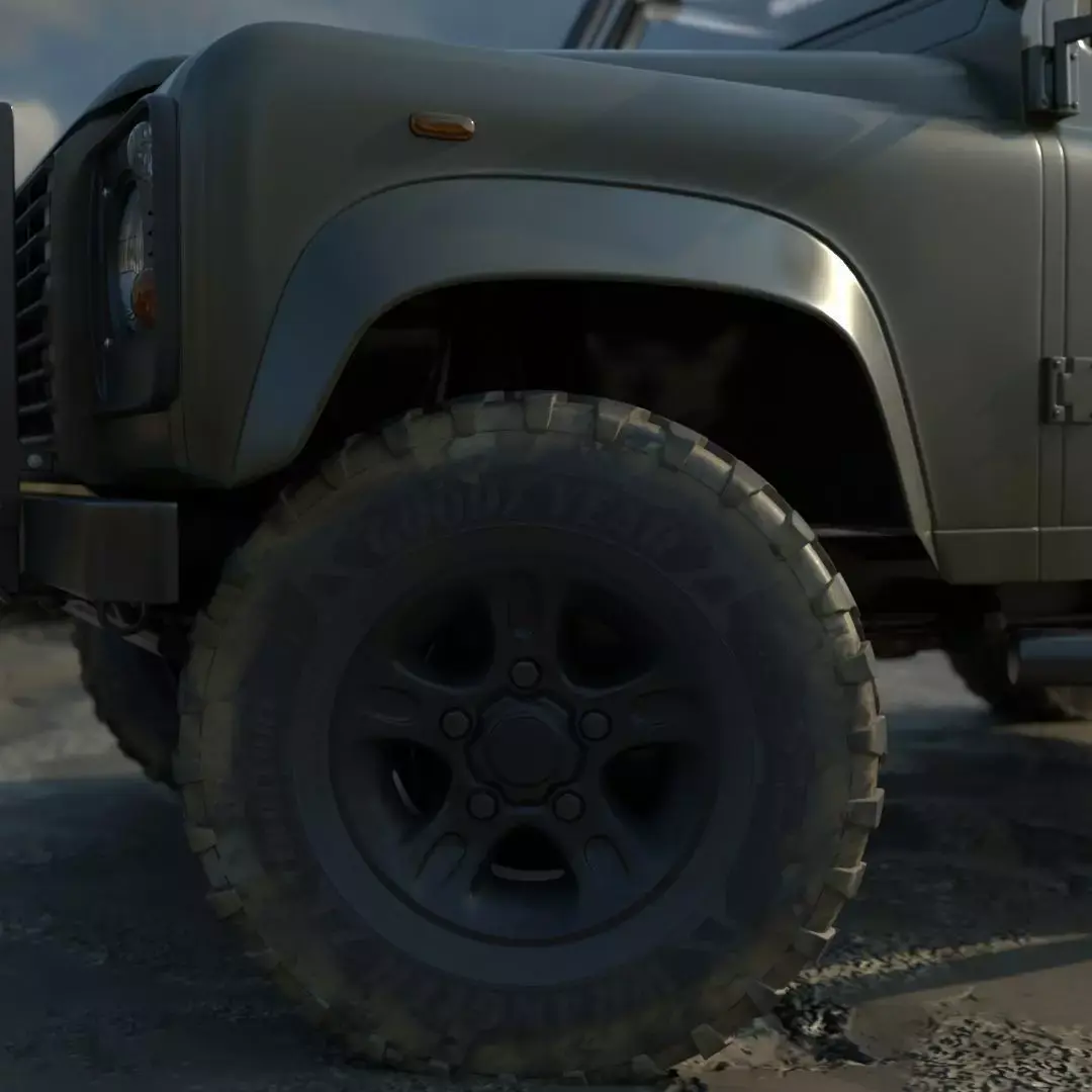 Land Rover Defender 90 - 1998 3D model