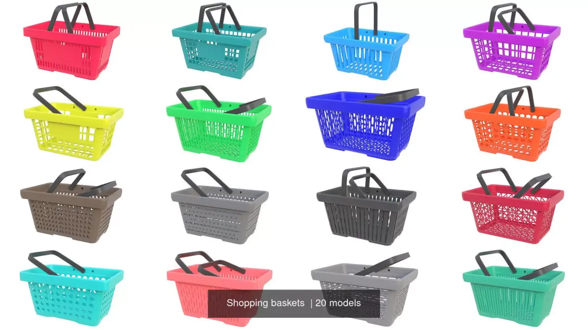 Shopping baskets  3D Model Pack