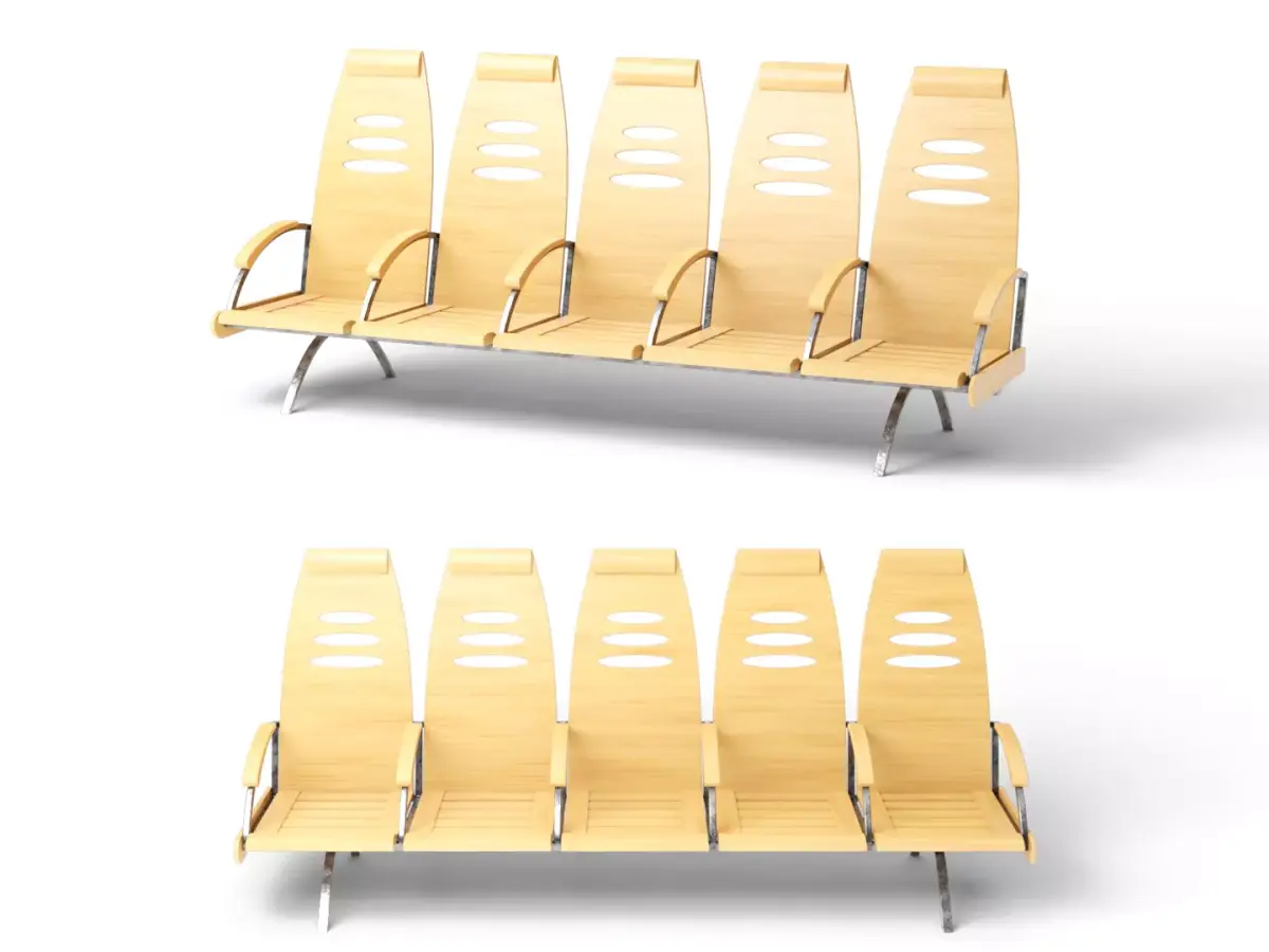 Waiting room seats 3D model
