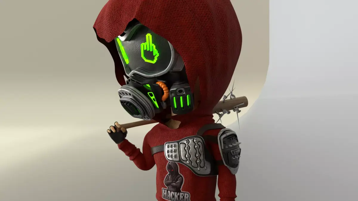 Hacker Boy Low-poly 3D model
