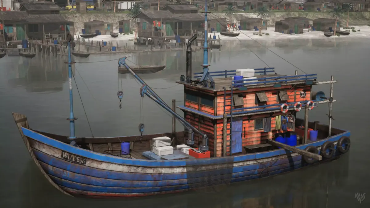 South East Asian style Fishing Boat Low-poly 3D model