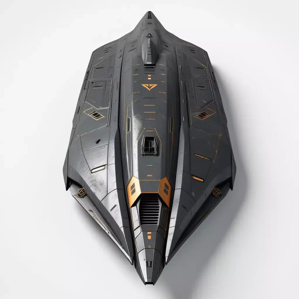 Futuristic SciFi Spaceship Fighter Model 3D model