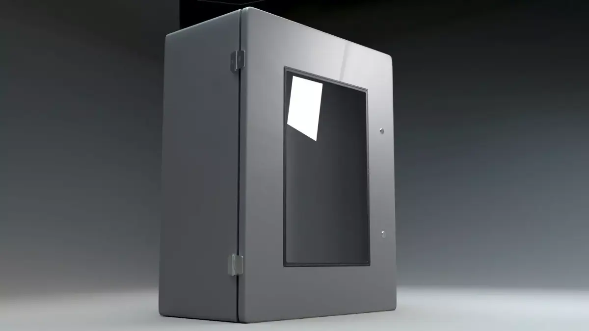 Commercial CH Windowed Utility Enclosure Low-poly 3D model