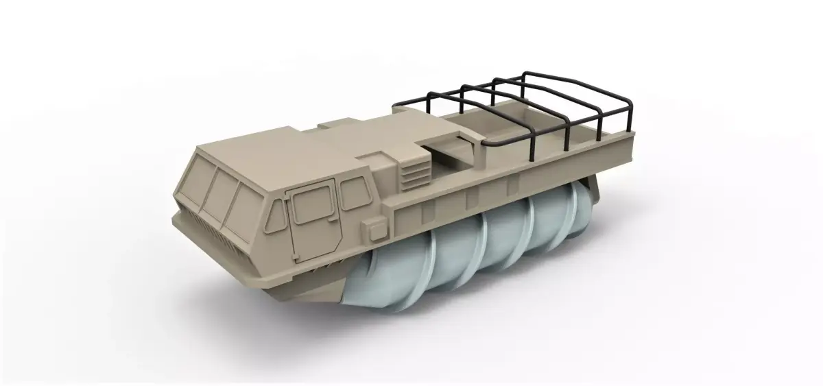 Screw terrain vehicle ZIL-4904 Scale 1 to 43 3D print model