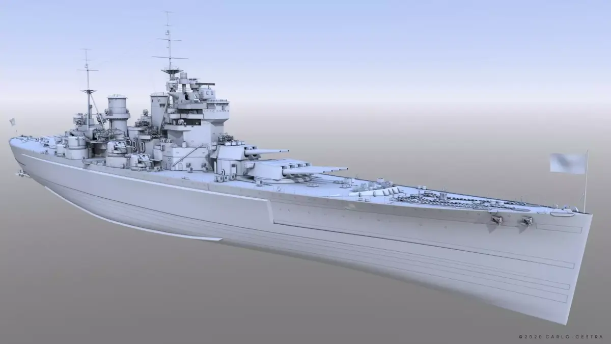 BATTLESHIP HMS PRINCE OF WALES 3D model