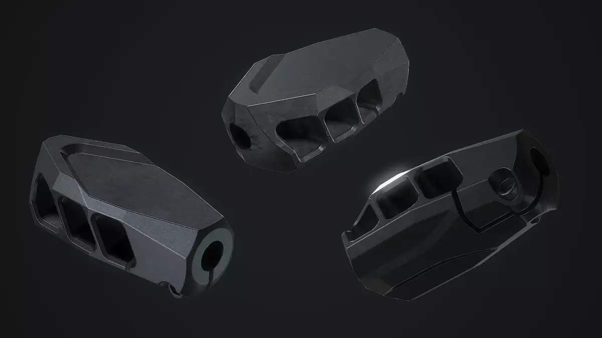 MUZZLE BRAKE CADEX MX1 Low-poly 3D model