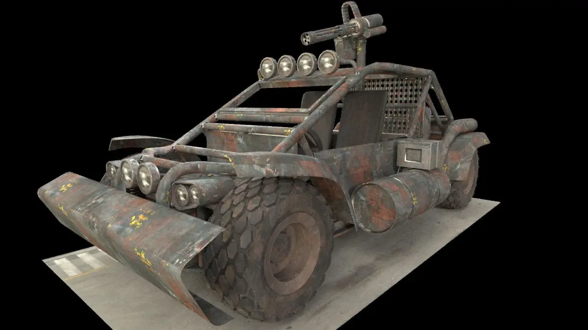 Apocalyptic buggy 3D model