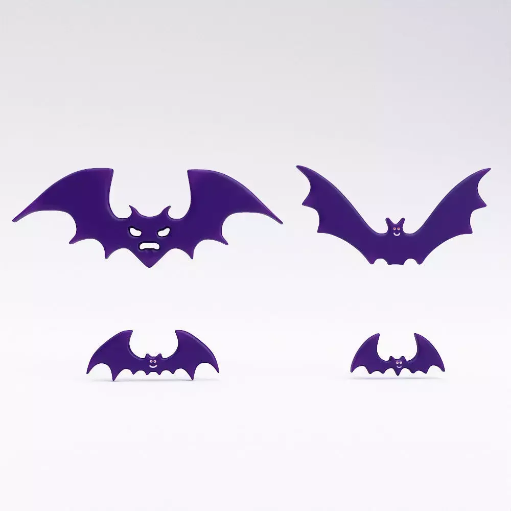 Bat stickers low poly 3d model Low-poly 3D model
