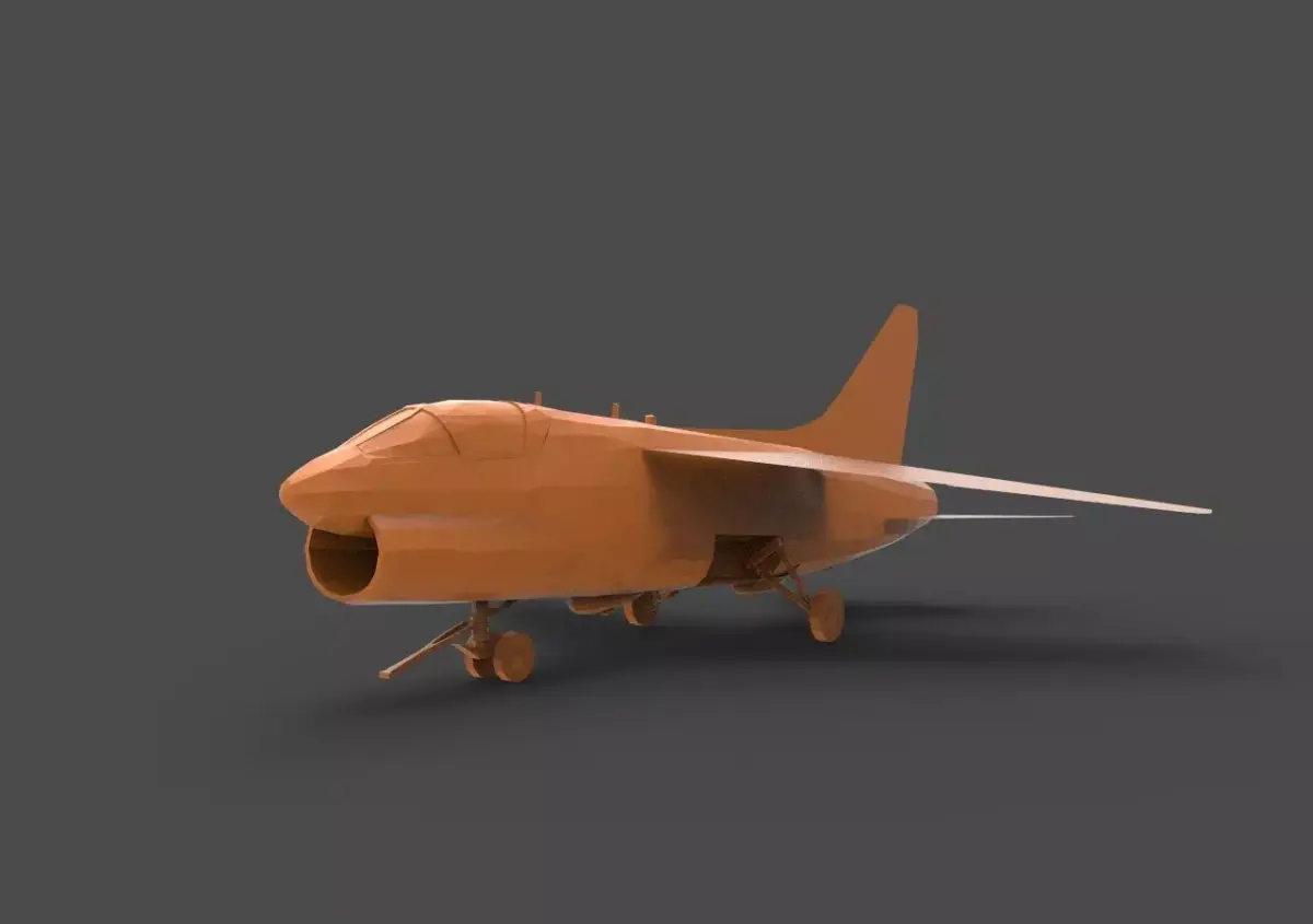 LTV A-7 wooden airplane 3D print model