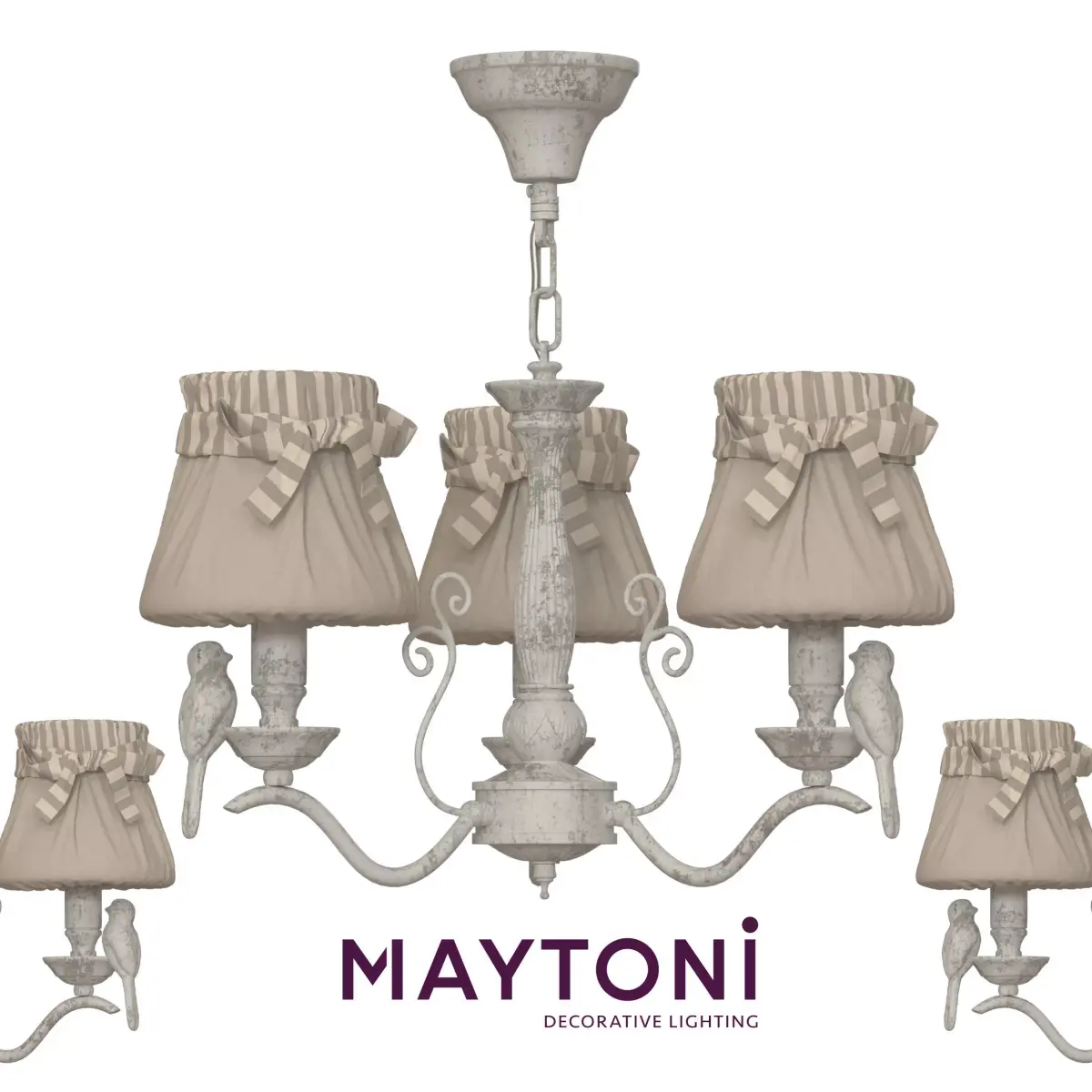 Chandelier Elegant Bird ARM013-03-W Maytoni Classic Free 3D model