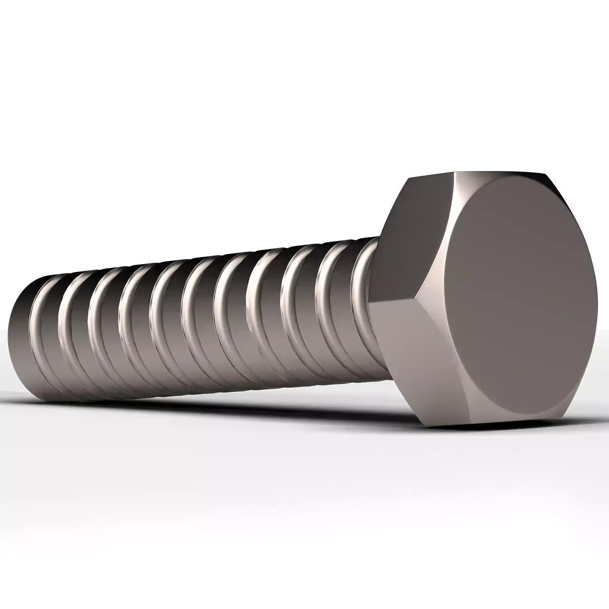 Hex Bolt Low-poly 3D model Low-poly