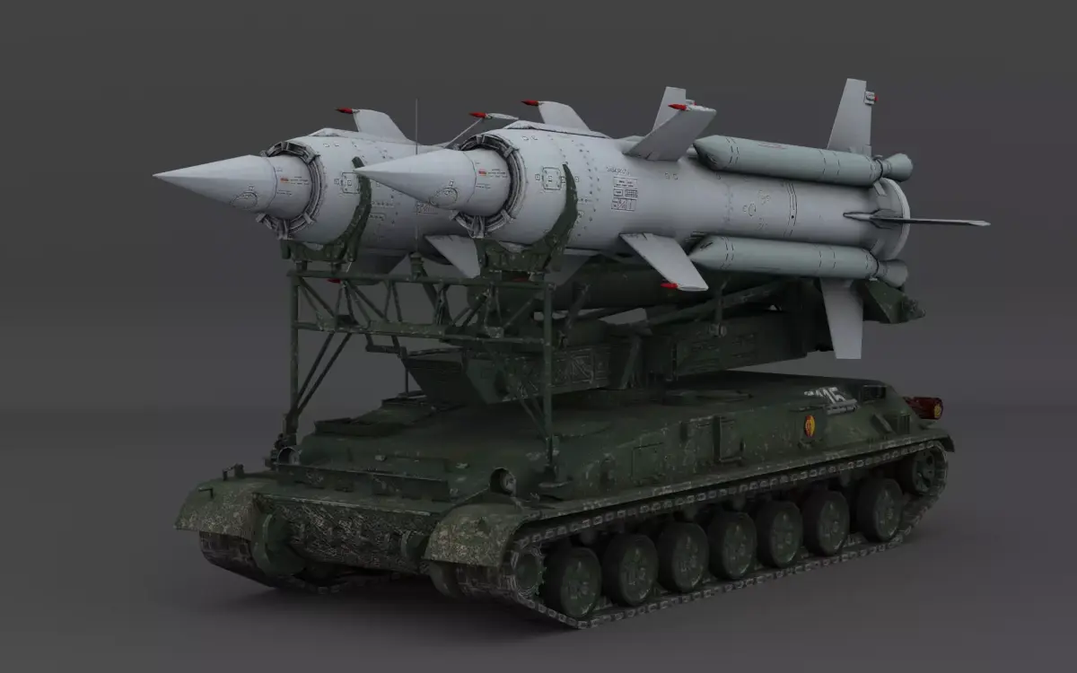 2K11M3 Krug  Low-poly 3D model