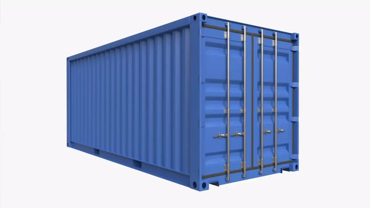 Shipping Container Dry 20-foot Blue 3D model