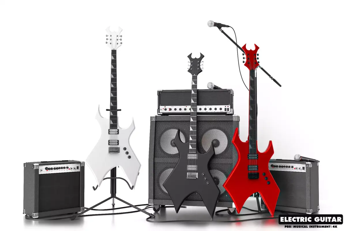 Electric Guitar Part 8 Low-poly 3D model