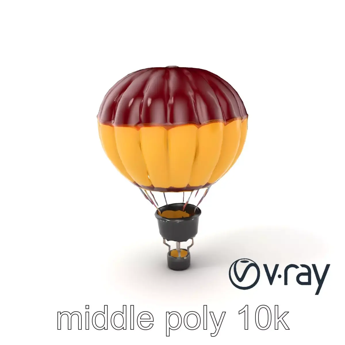 Luxurious Hot Air Balloon Classic model pack Low-poly 3D model