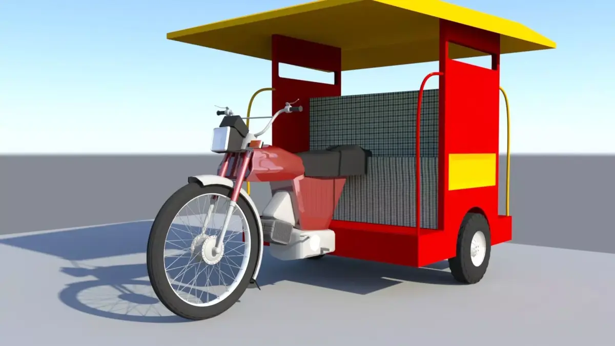 Qinqi Rickshaw 3D model