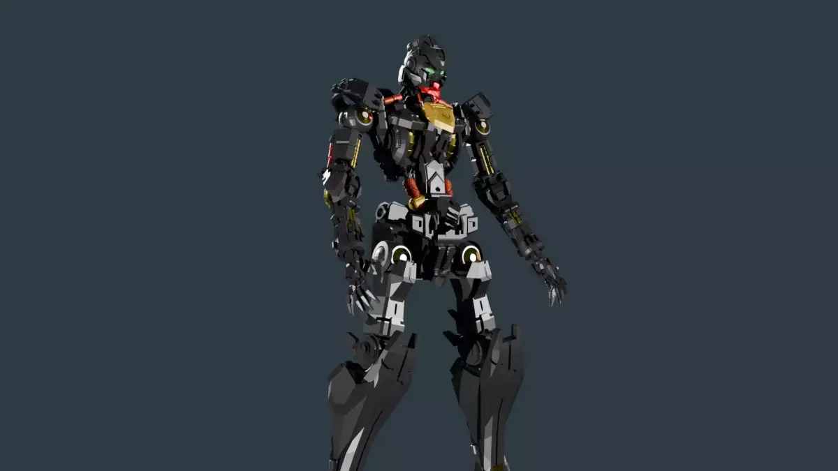 iron blood Gundam  skeleton 3D model
