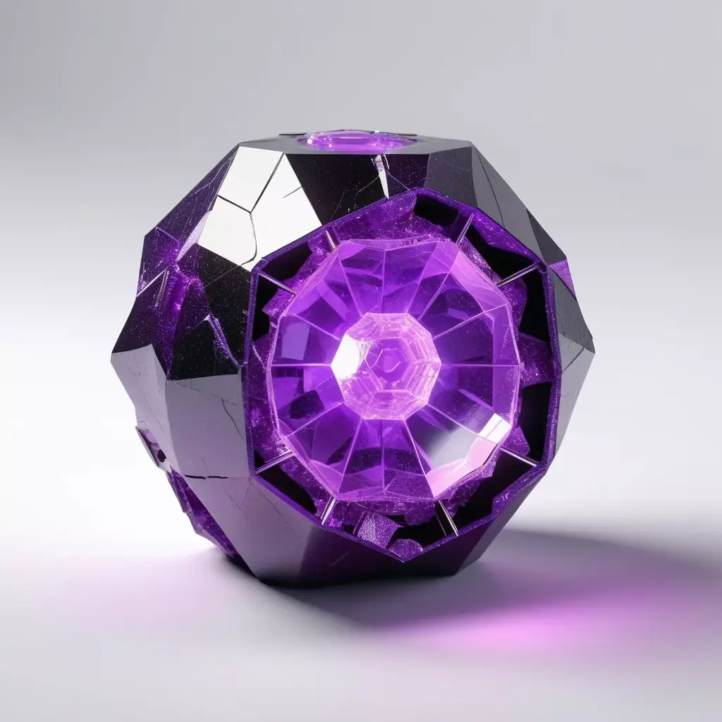 Futuristic Data Crystal Purple Core 3D model