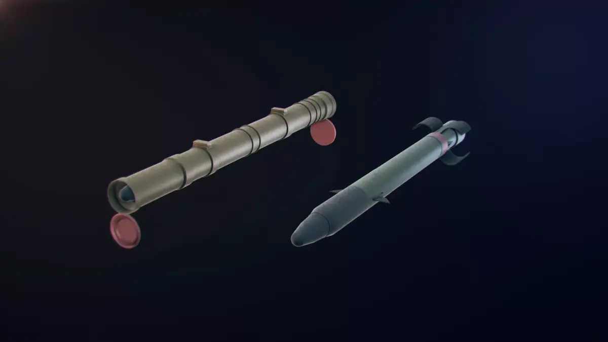Missile system Low-poly 3D model