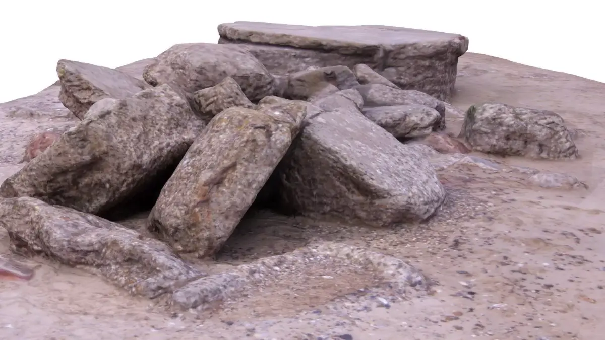 WW2 Destroyed Gun Casemate - Low and High Poly Versions Low-poly 3D model