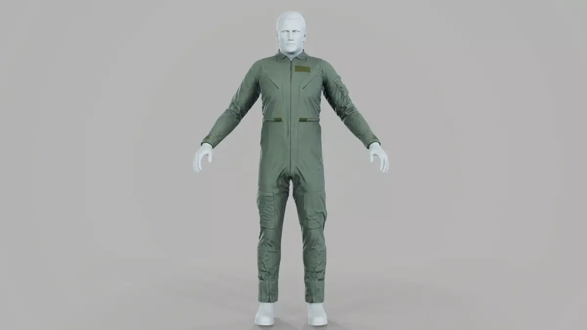 Flightsuit Low-poly 3D model