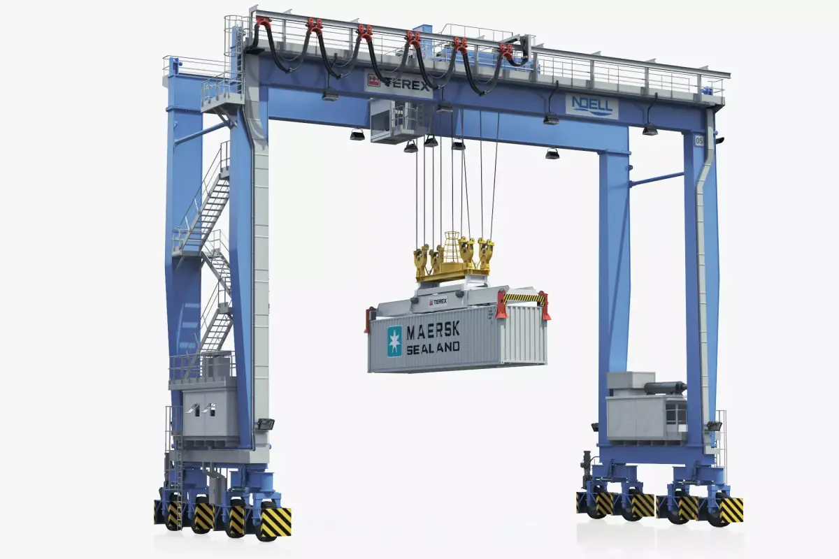 Rubber-Tyred Gantry Crane 3D model