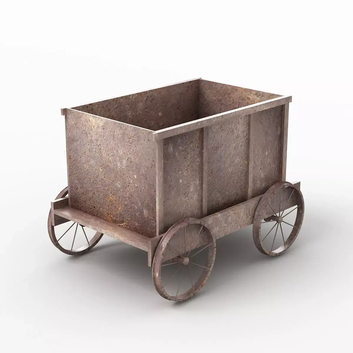 Mine Tub Trolley Small 3D model