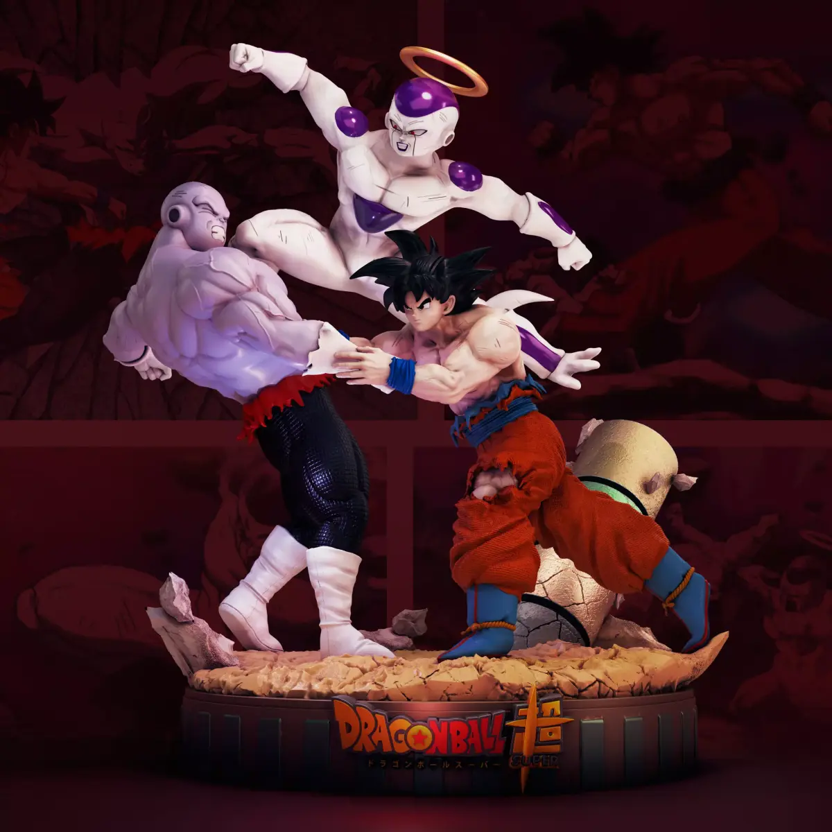 DBS Goku and Frieza vs Jiren 3D print model purchase