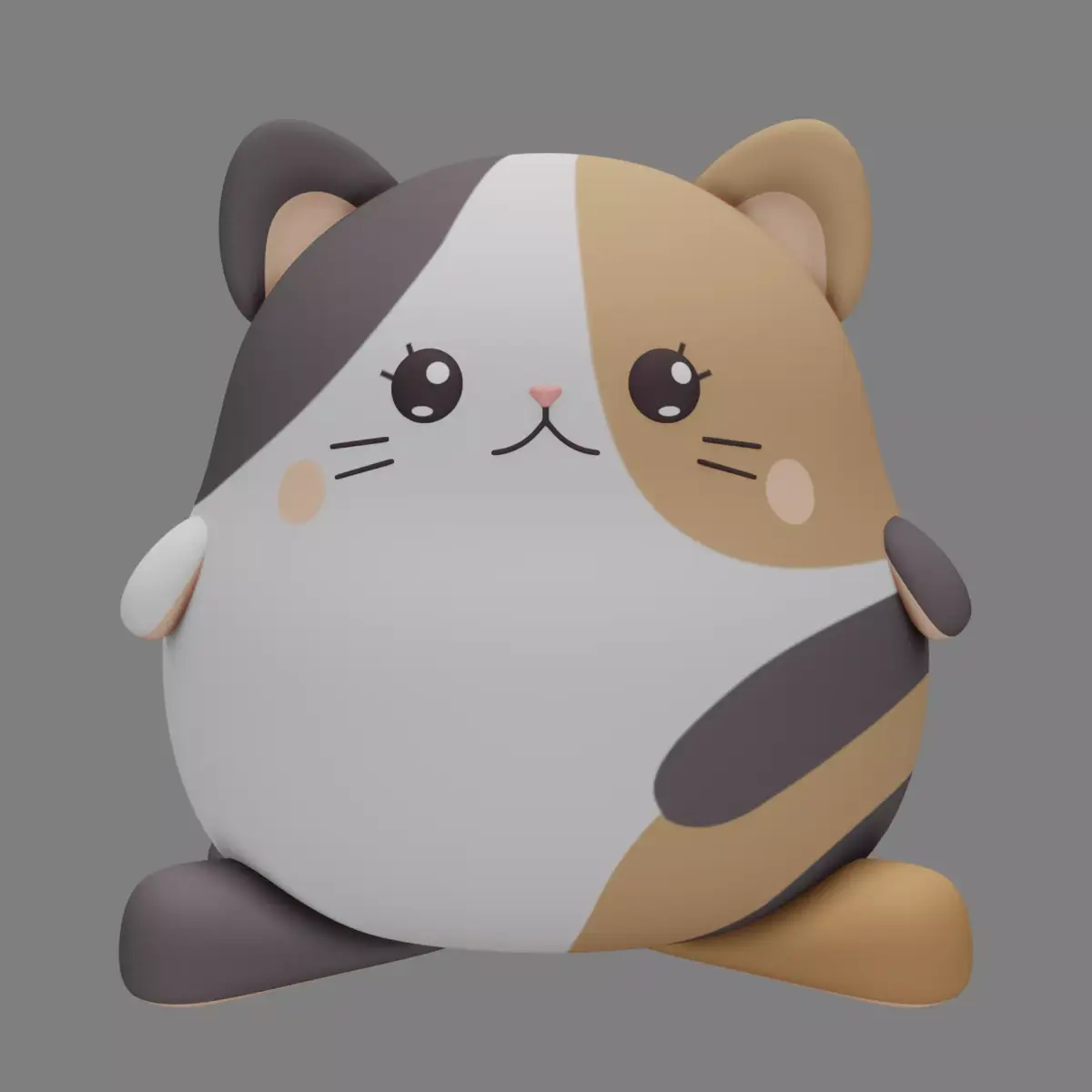 Plush Cat 3D model