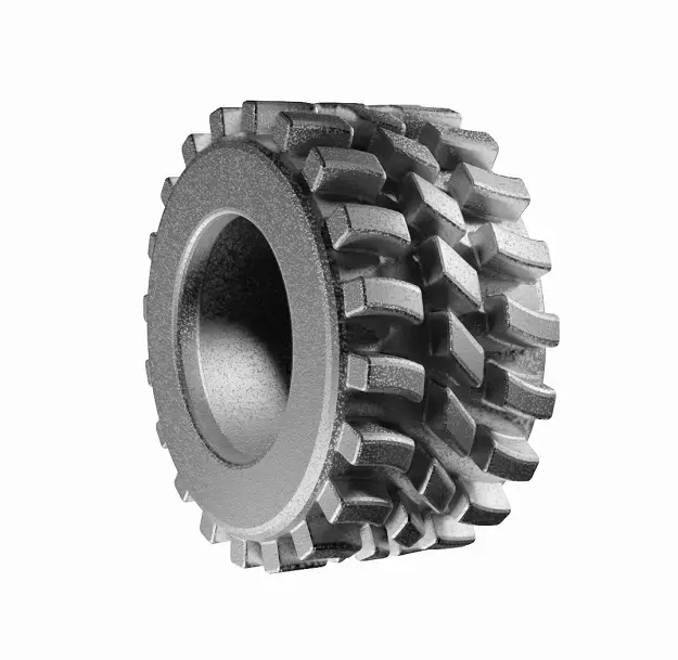 High Poly Tyre tractor tire 3D model