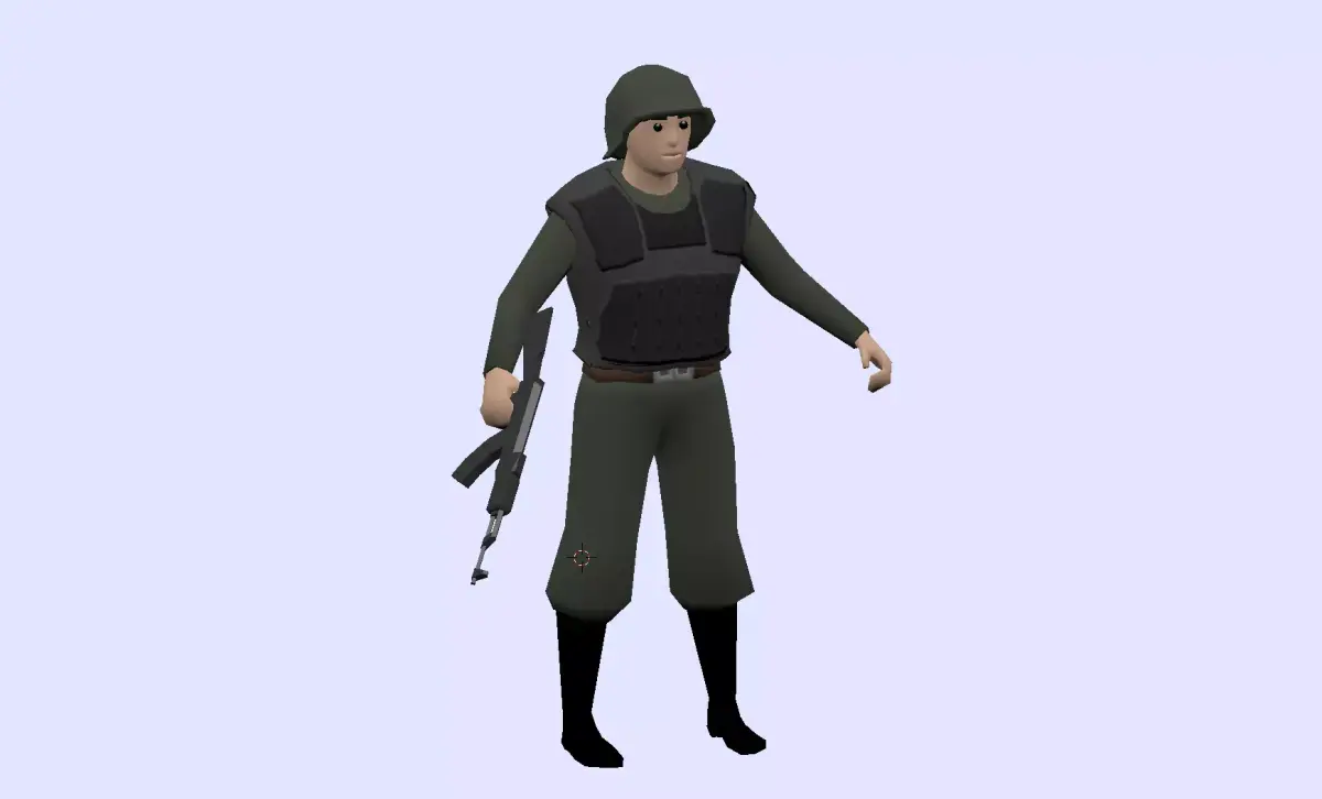 LOW POLY INFANTRY soldier Free low-poly 3D model