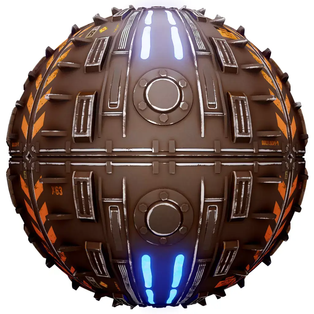 PBR Seamless Sci-Fi Texture 42 Low-poly 3D model