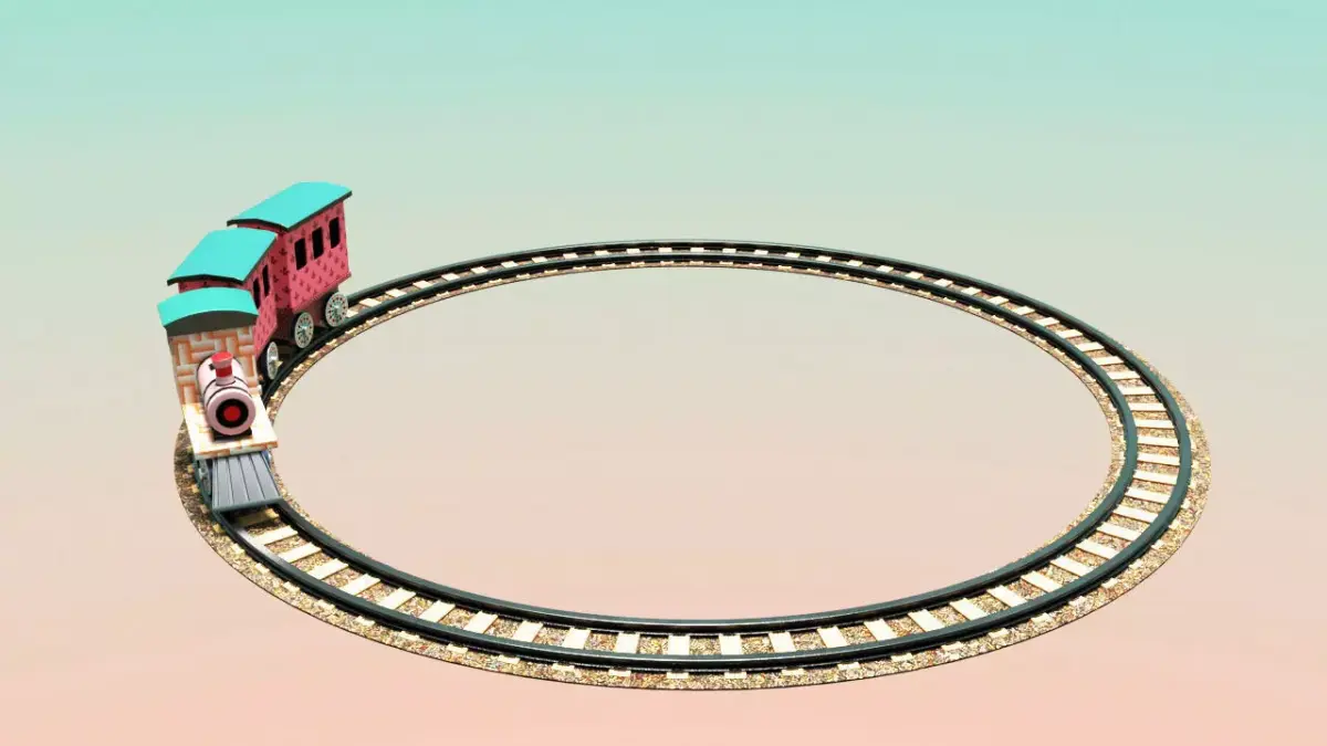 Toy Train Low-poly 3D model order