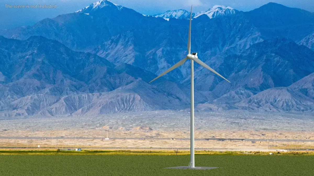 Vestas Horizontal Axis Wind Turbine 3D model