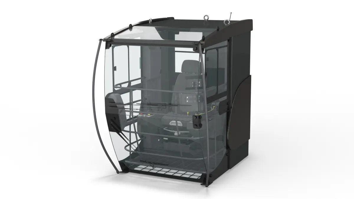 Tower Crane Cabin Black 3D model