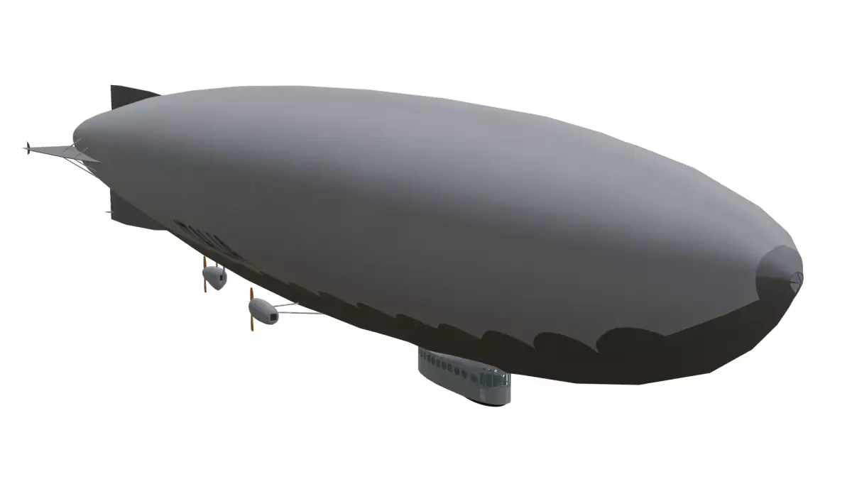 Italia N4 Airship Low-poly 3D model