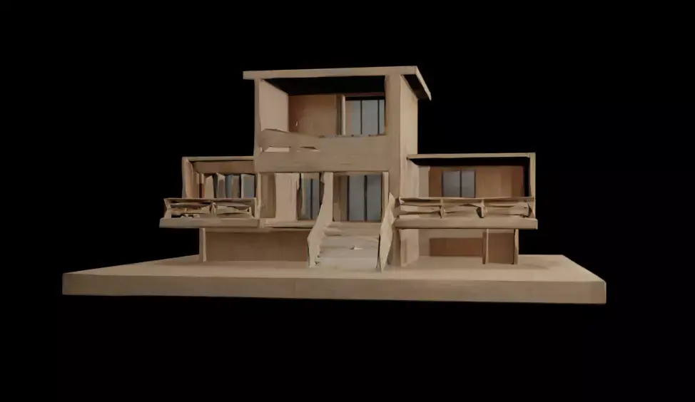 BROKEN  HOUSE  Free low-poly 3D model