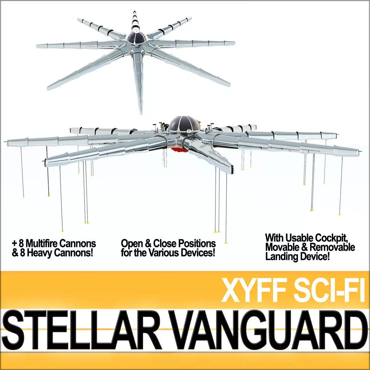 Stellar Vanguard Space Fighter  3D model