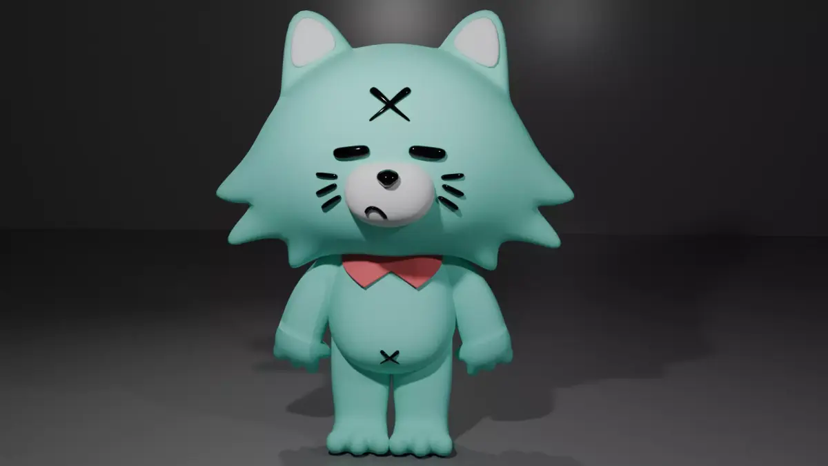 cartoon cat 3D model purchase