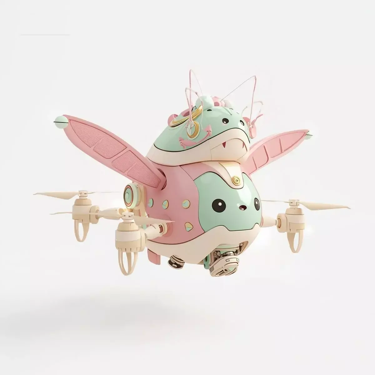 Magical Flying Backpack Drone 3D Model Low-poly 3D model