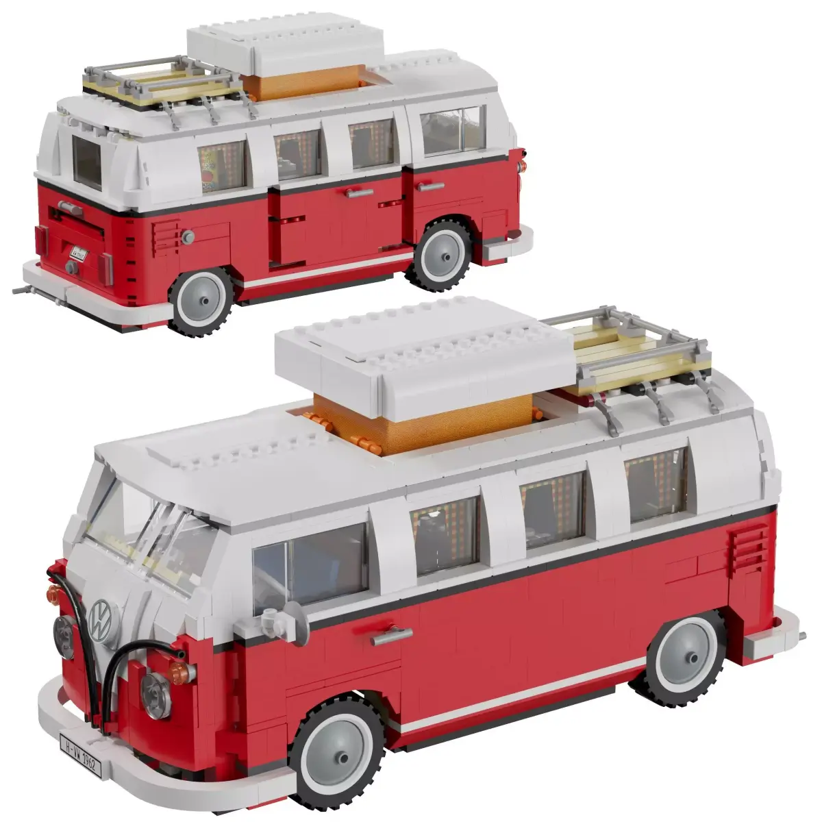 Lego - 10220 Volkswagen T1 Camper Van 3D model